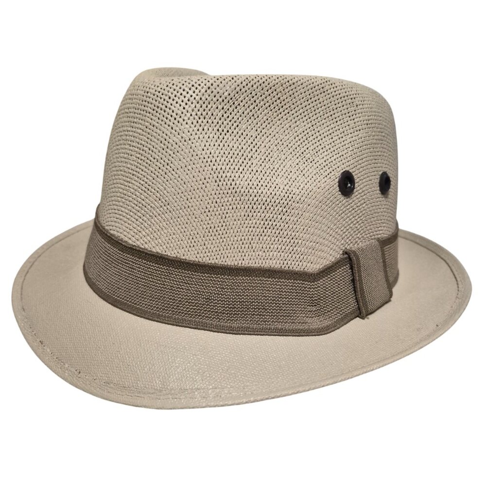 Charlie Molded Summer Hat Size Medium | Made in Mexico | Tan Fedora Style